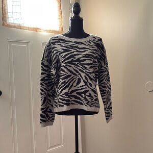 COPY - 1X zebra print sweater
